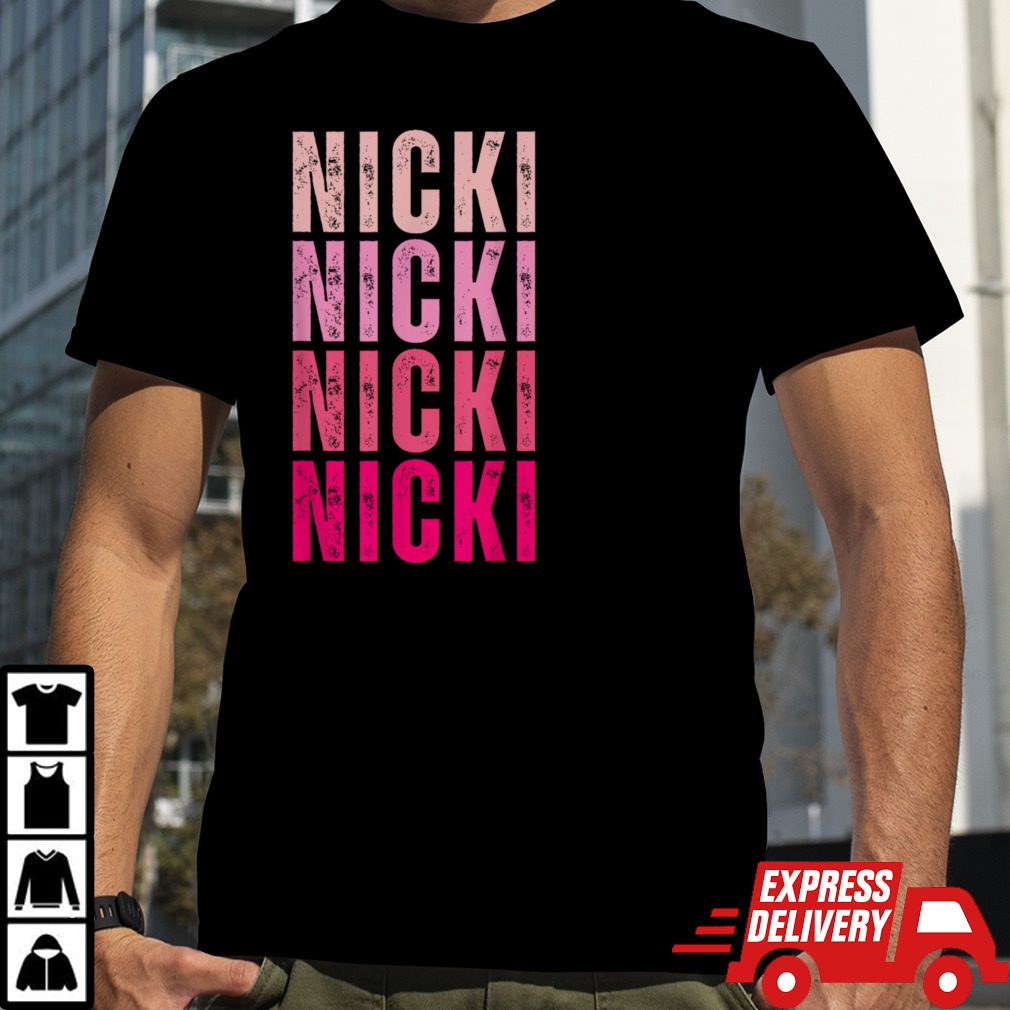 Personalized Name Nicki I Love Nicki Vintage T-Shirt B0CXF6SD3J