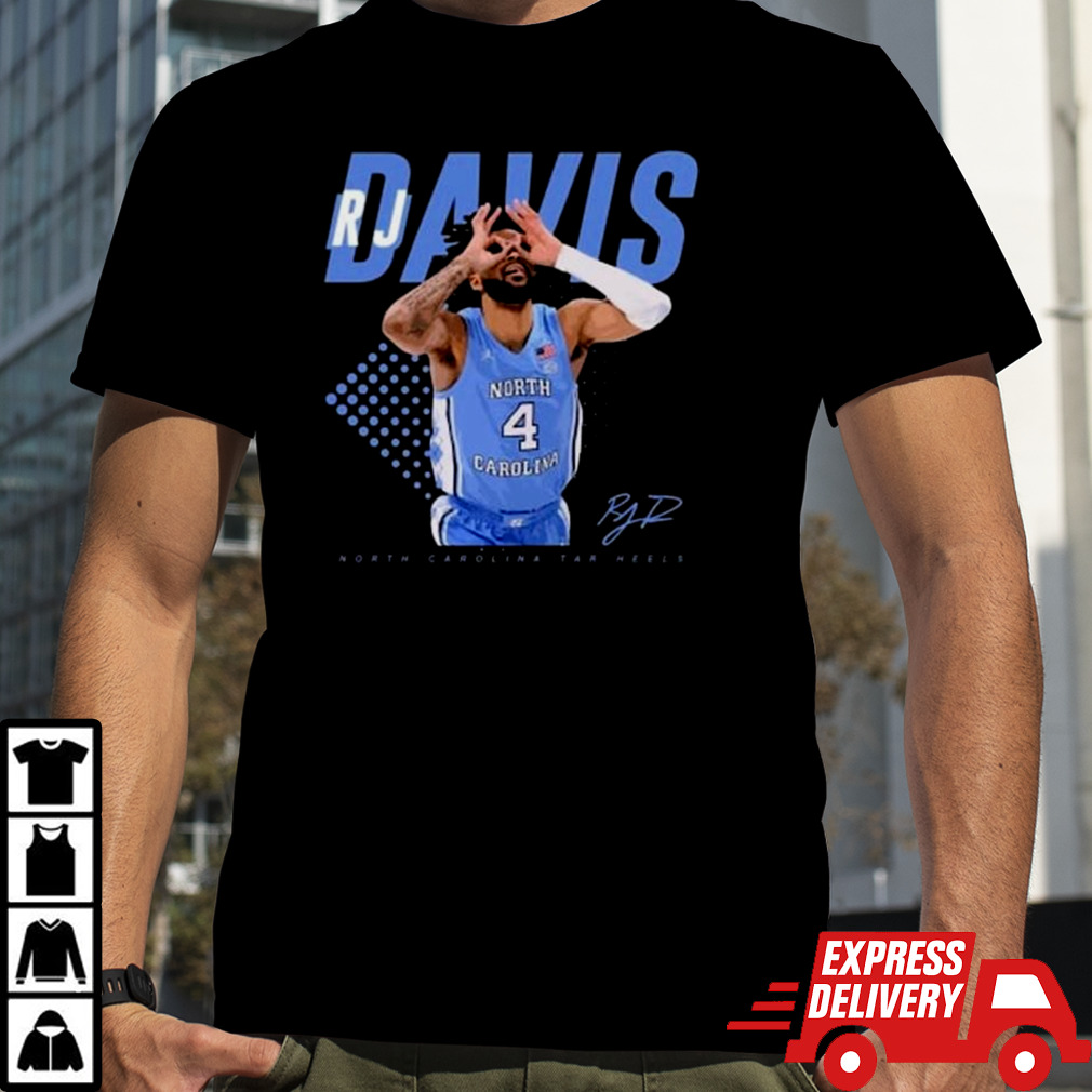 Rj Davis Basketball North Carolina Tar Heels Signature Shirt