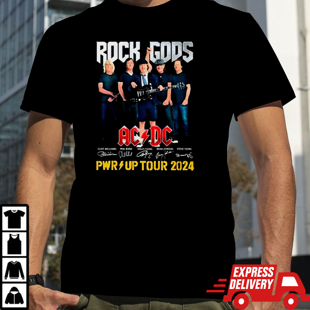 Rock Gods Acdc Pwr Up Tour 2024 Signatures T-shirt