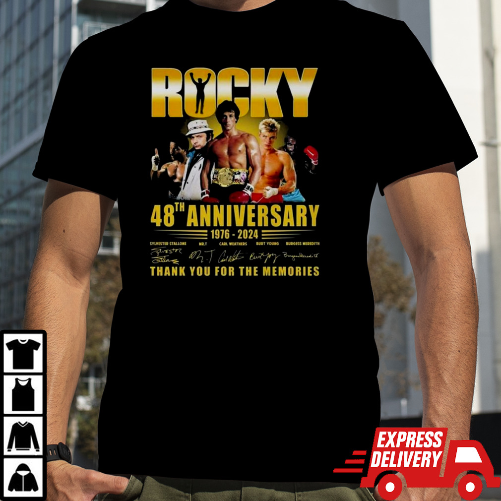 Rocky 48th Anniversary 1976-2024 Thank You For The Memories T-Shirt