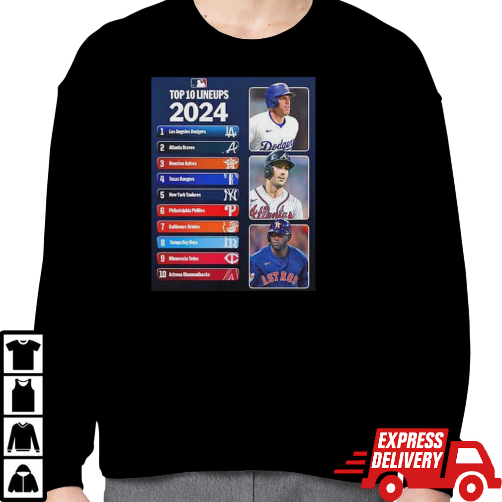 Top 10 Lineups Are Stacked 2024 MLB shirt