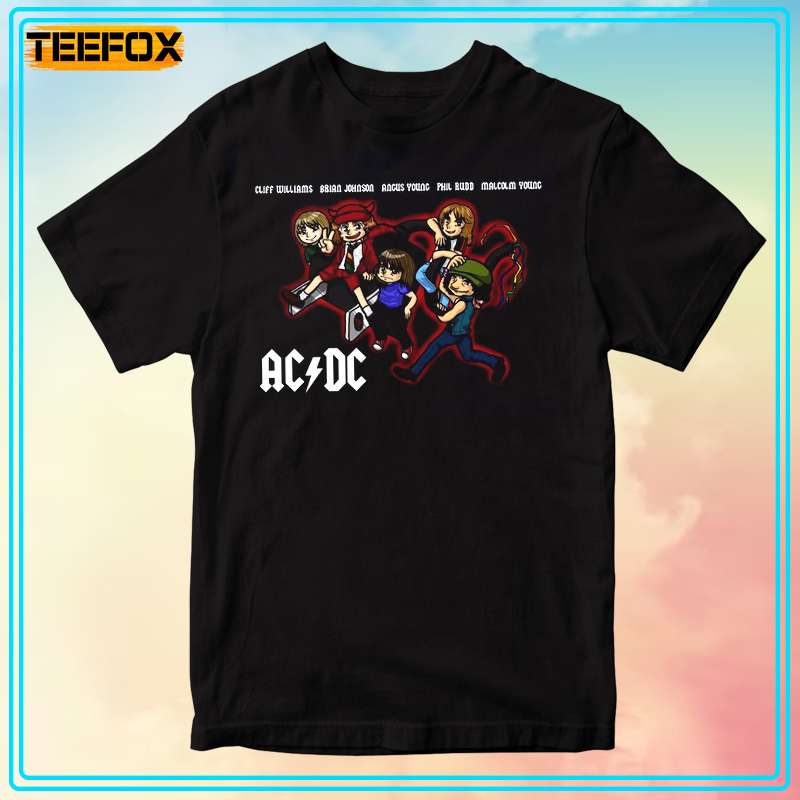 ACDC Band Members Retro Short-Sleeve T-Shirt