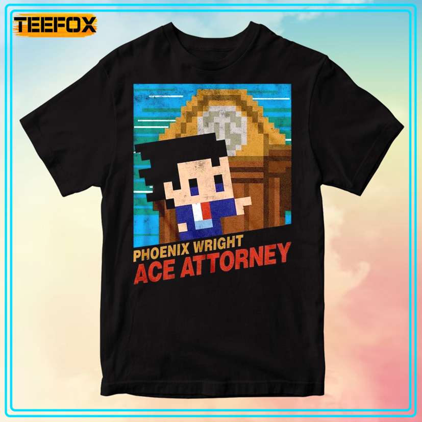 Ace Attorney Phoenix Wright 8 Bit T-Shirt