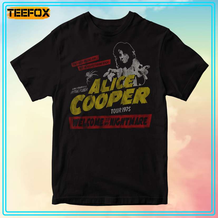 Alice Cooper Welcome To My Nightmare Tour 1975 T-Shirt