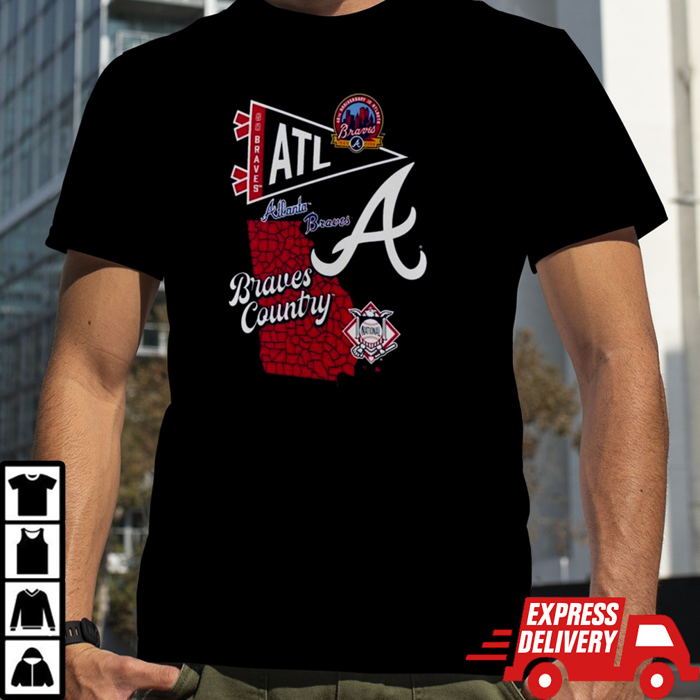 Atlanta Braves Split Zone Braves Country 2024 T-shirt