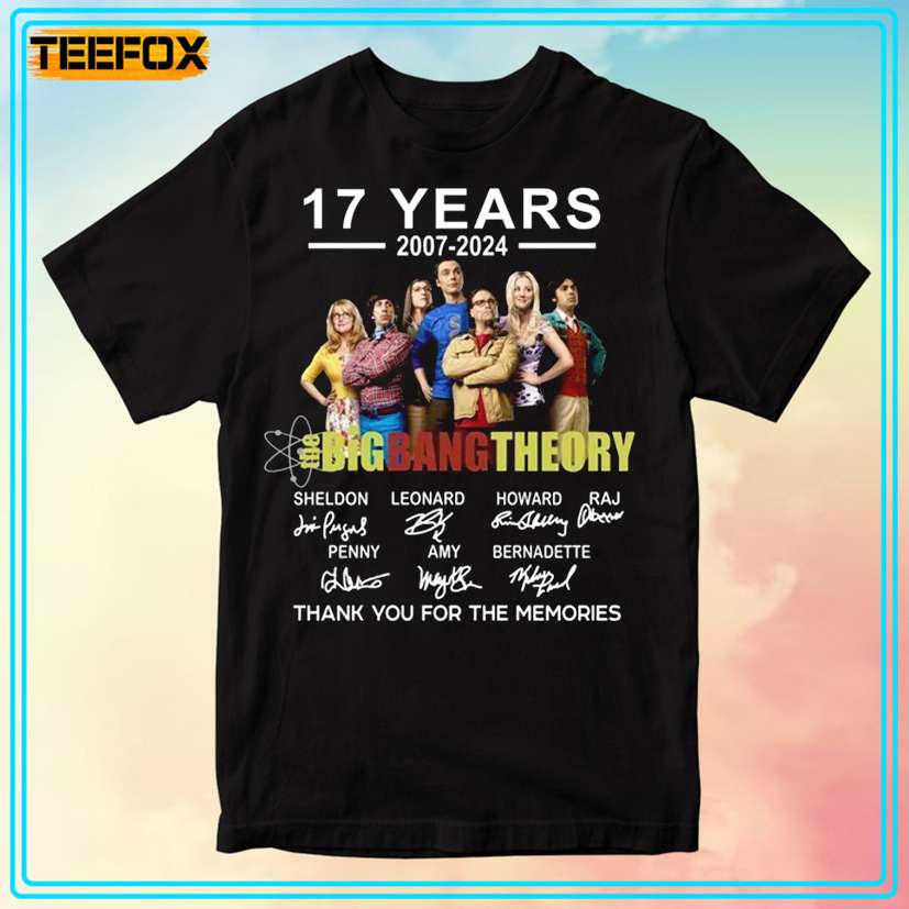 Big Bang Theory 17 Years Anniversary 2007-2024 T-Shirt