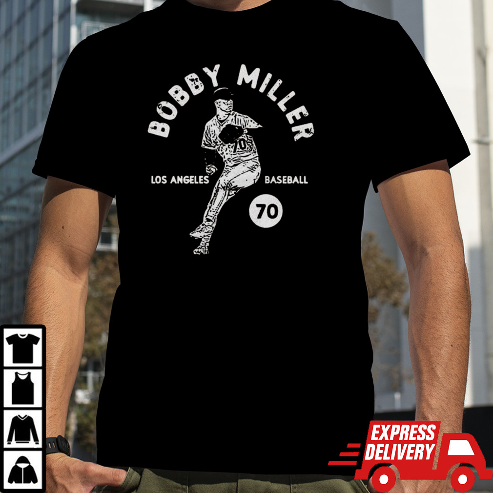 Bobby Miller Los Angeles Dodgers 70 baseball stamp shirt