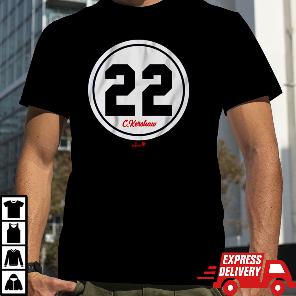 Clayton Kershaw 22 Number Circle T-shirt