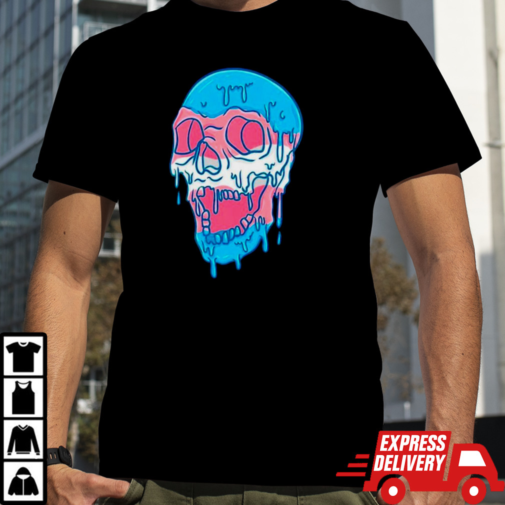 Dripping trans pride skull transgender shirt