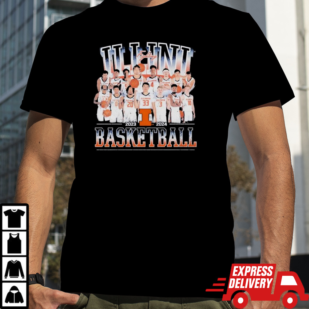 Illinois Fighting Illini men’s basketball 2023 2024 team shirt