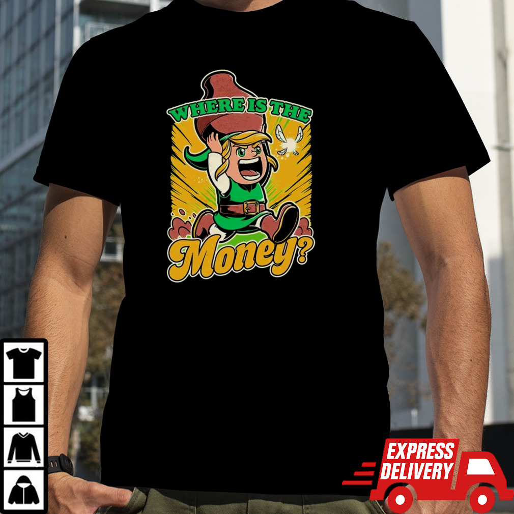 Link from The Legend of Zelda where is the money shirt