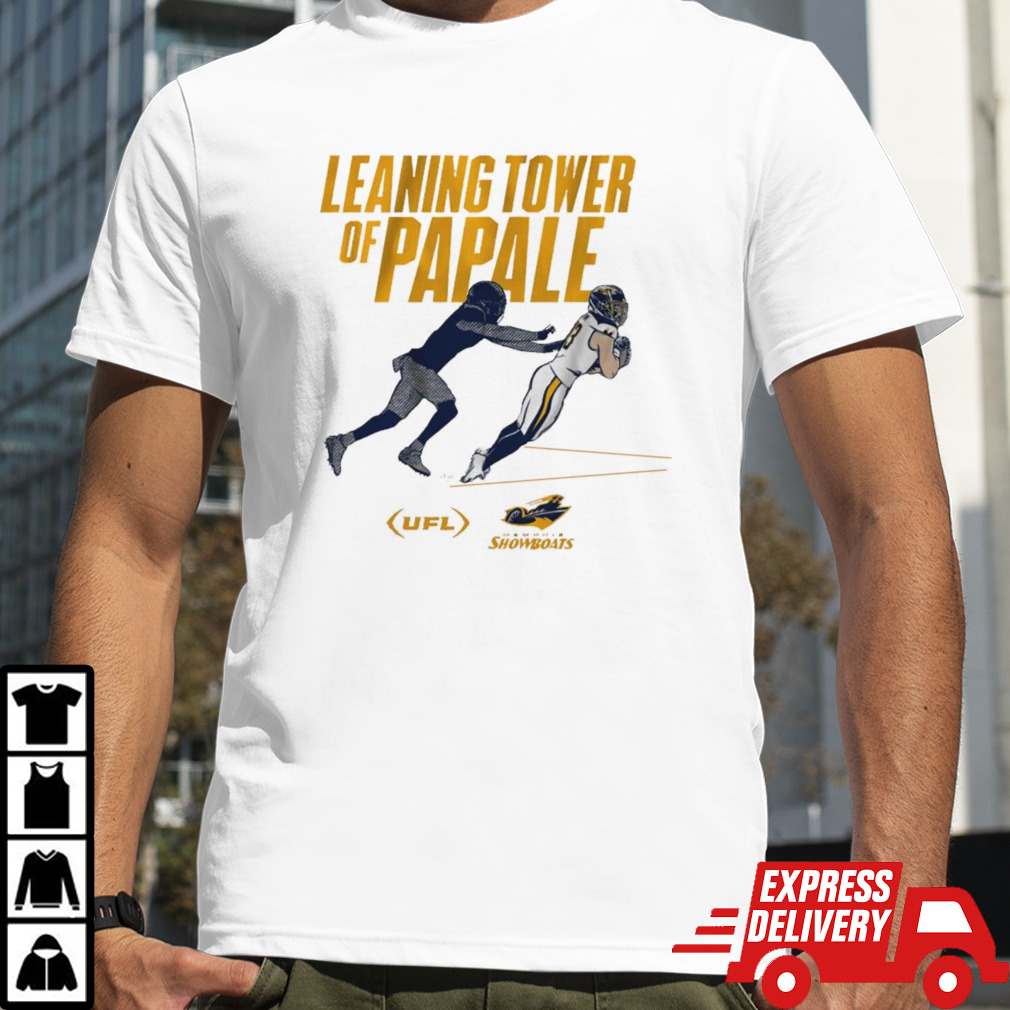 Memphis Showboats Vinny Papale Leaning Tower Catch shirt