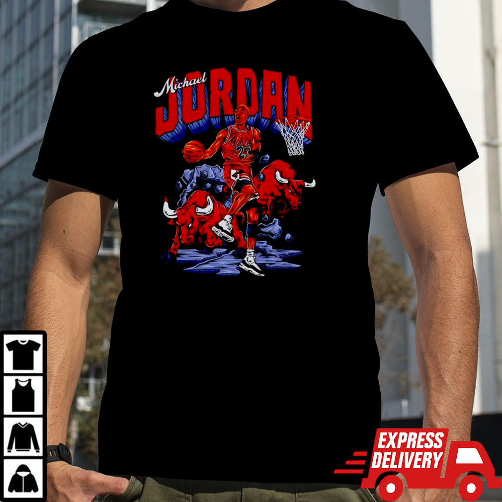 Michael Jordon Ragin Bull Illustration shirt