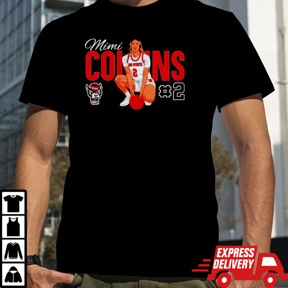 Mimi Collins 2 NC State Wolfpack basketball caricature shirt