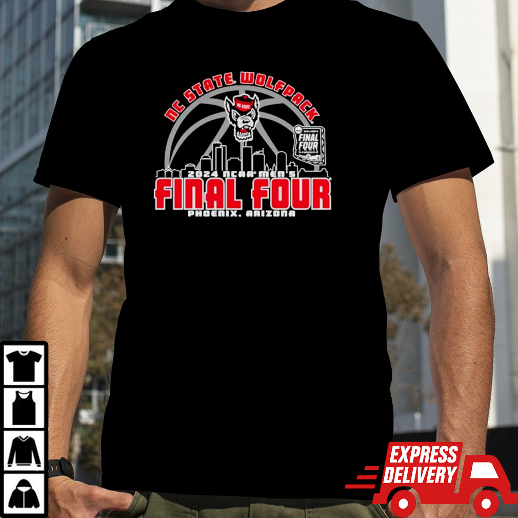 NC State Wolfpack 2024 NCAA Men’s Basketball Final Four skyline shirt