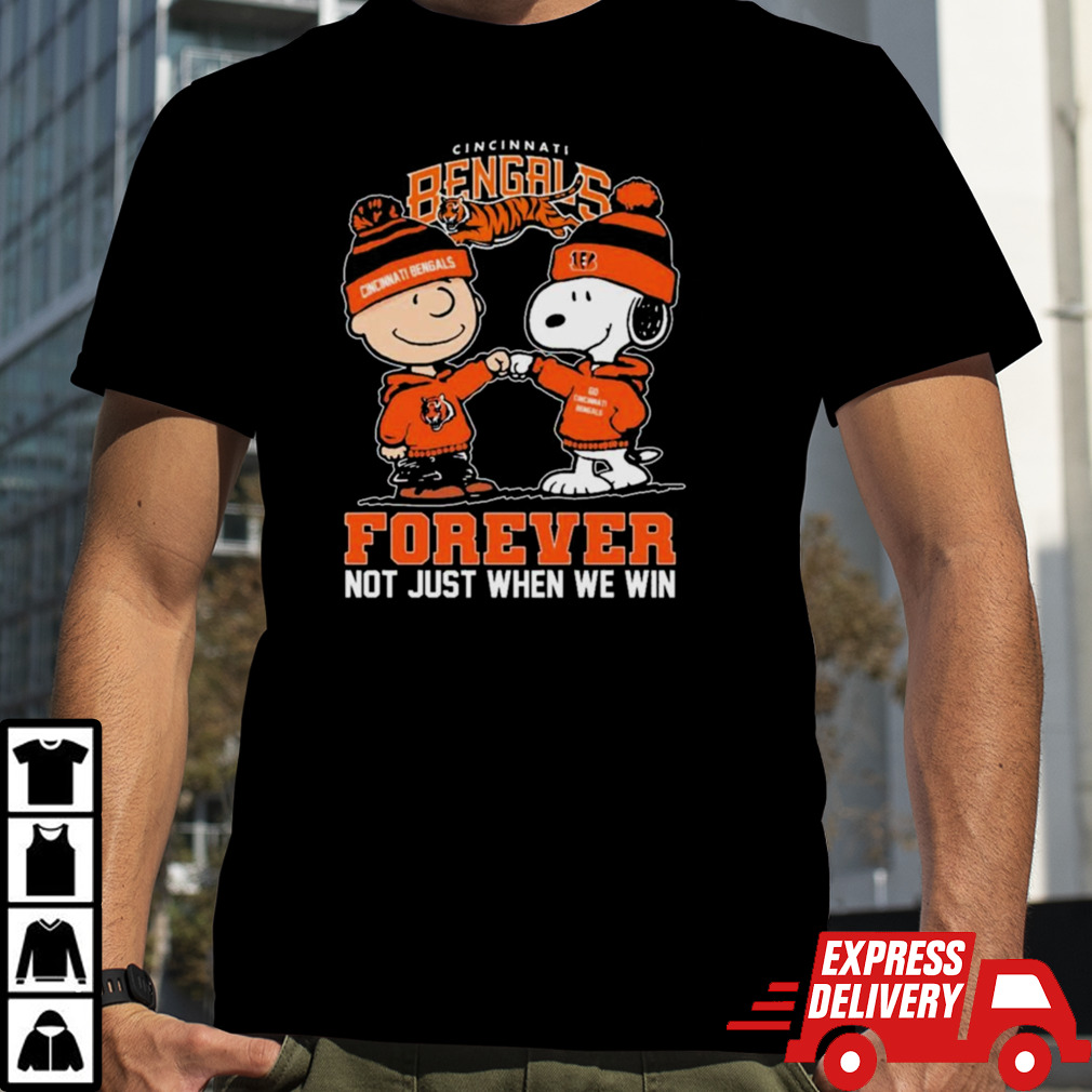 Peanuts Snoopy And Charlie Brown Cincinnati Bengals Forever Not Just When We Win Shirt