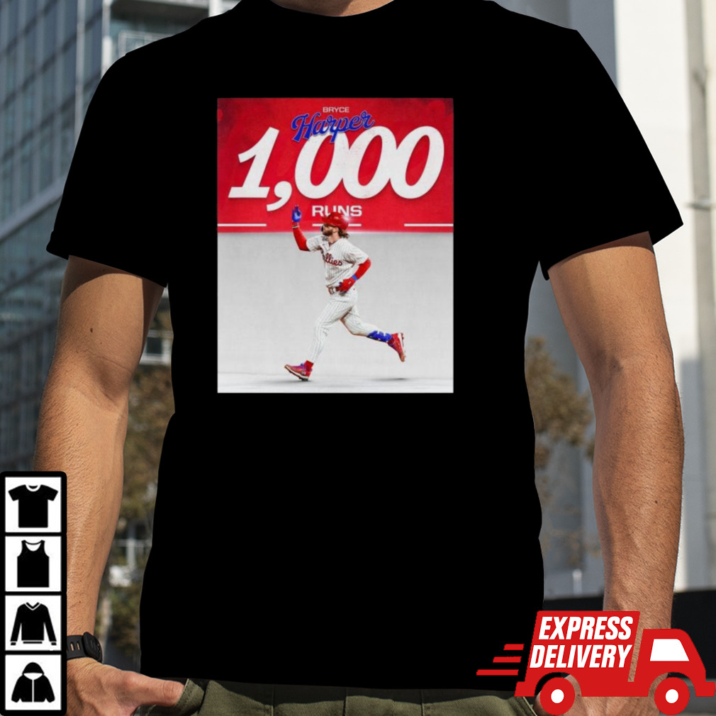 Philadelphia Phillies Bryce Harper 1000 Runs Shirt