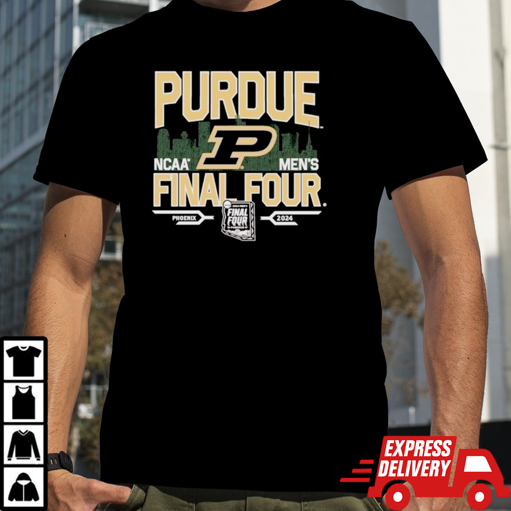 Purdue Boilermaker April 6 & 8 2024 NCAA Men’s basketball Final Four skyline shirt