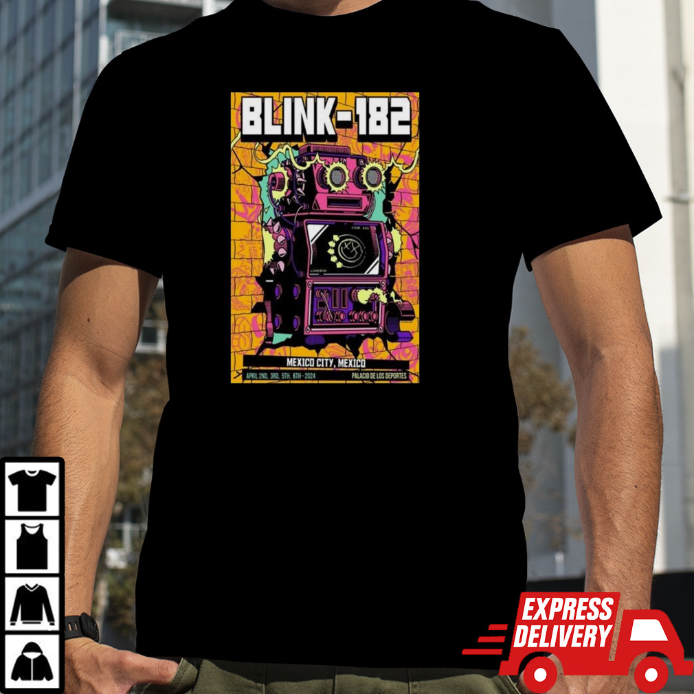 Blink-182 April 2nd, 3rd, 5th, 6th 2024 Palacio De Los Deportes Mexico City T-shirt