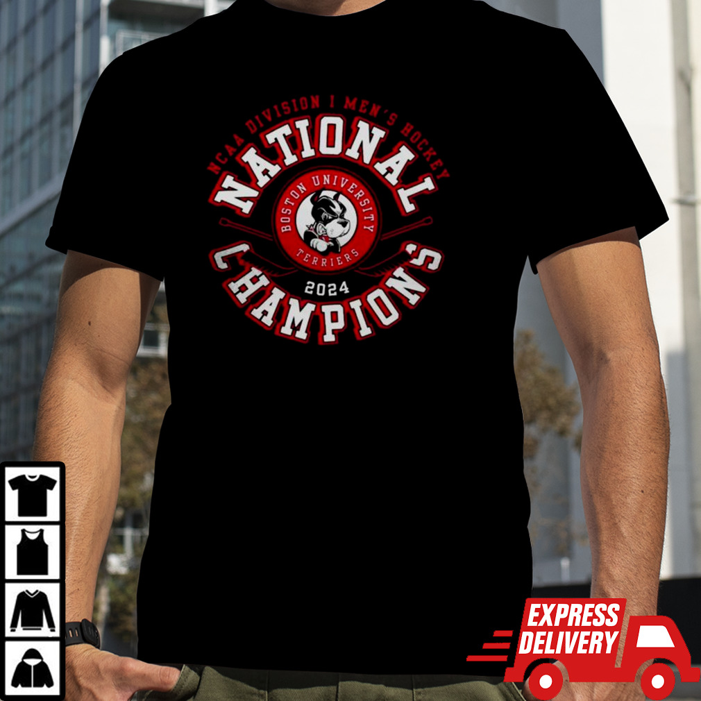 Boston University Terriers Men’s Hockey 2024 National Champions Logo T-shirt