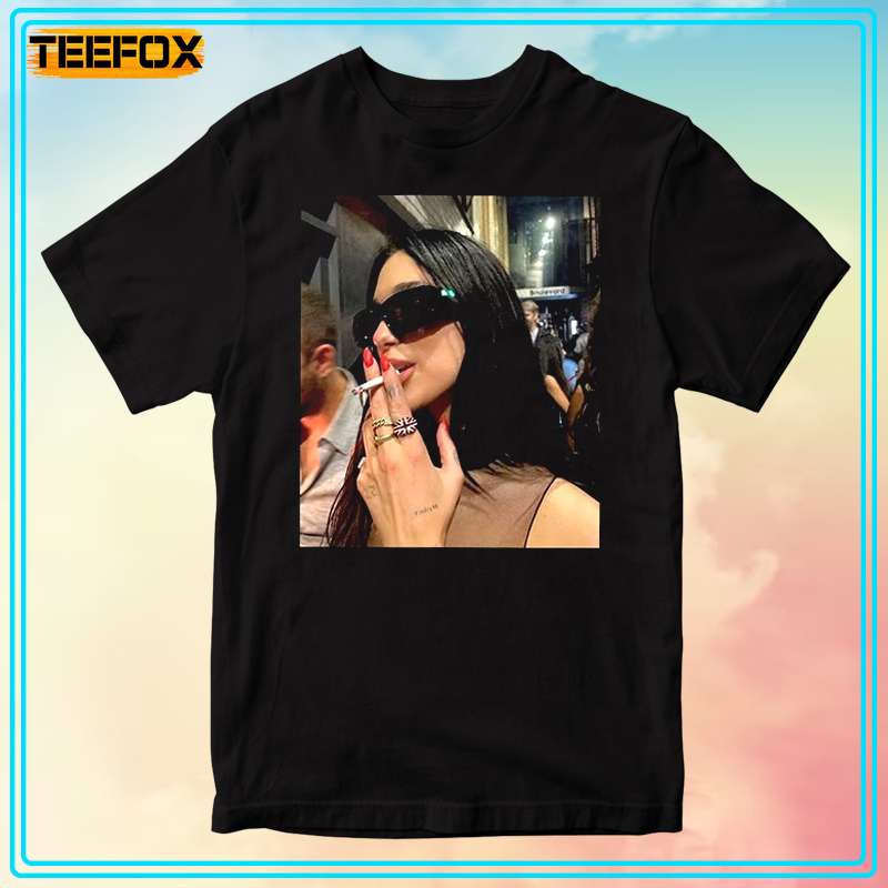 Dua Lipa Smoking Short-Sleeve T-Shirt