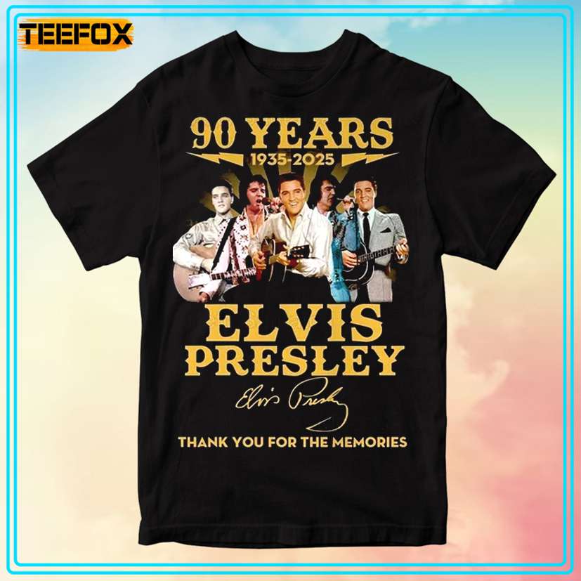 Elvis Presley 90 Years Signature 1935-2025 T-Shirt