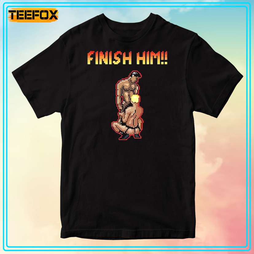 Finish Him Gayming 8bit Gay T-Shirt