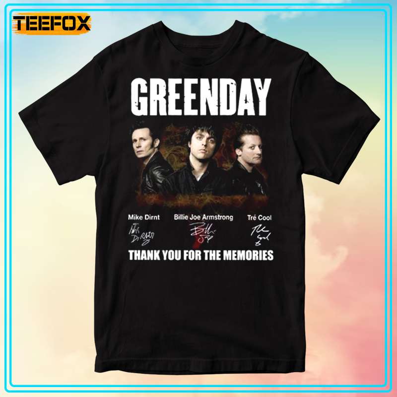 Green Day Band Signatures Short-Sleeve T-Shirt