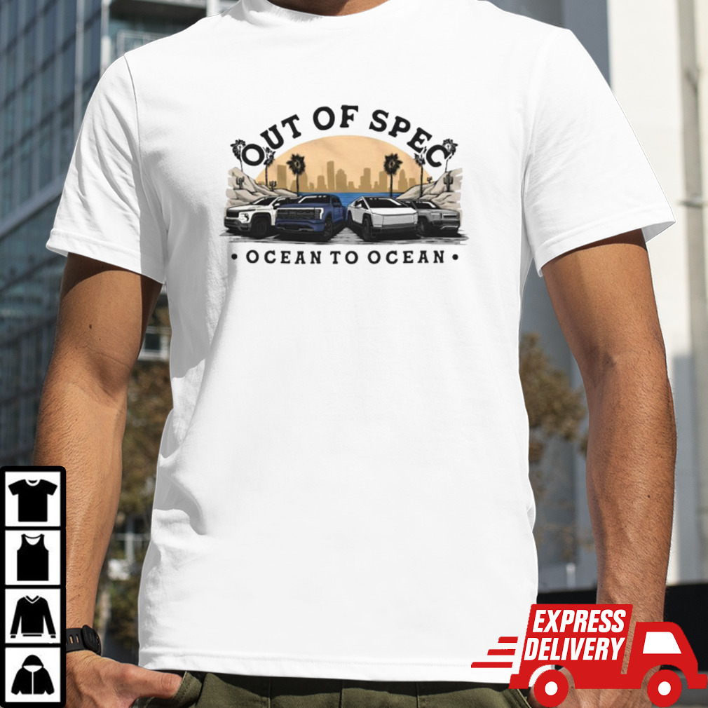 Kyle Conner out of spec store ocean to ocean ev truck race shirt