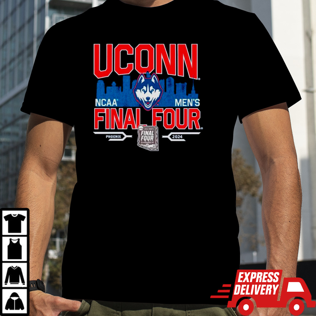 Uconn Huskies 2024 NCAA Men’s basketball Final Four skyline shirt