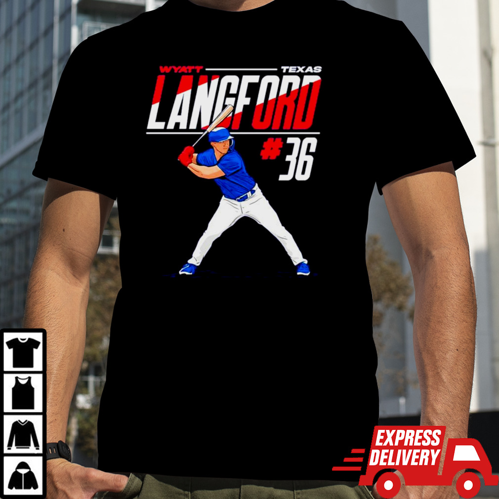 Wyatt Langford Texas Baseball 36 MLB Player shirt