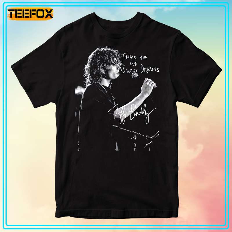 Jeff Buckley Thank You and Sweet Dreams Signature Short-Sleeve T-Shirt