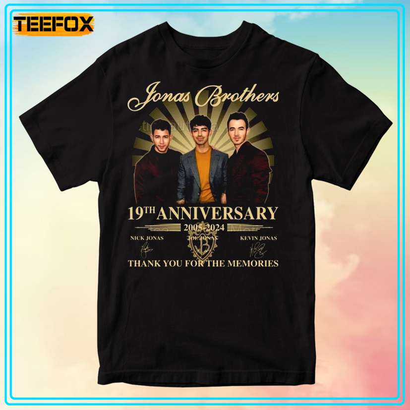 Jonas Brothers 19th Anniversary 2005-2024 T-Shirt