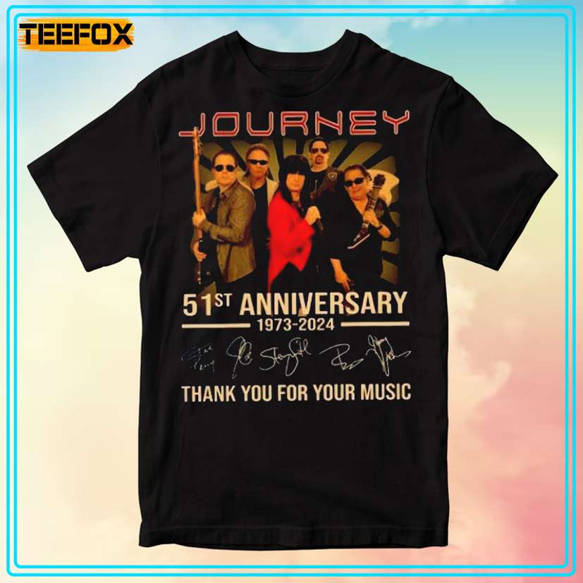 Journey Band 51 Years Anniversary Signature T-Shirt