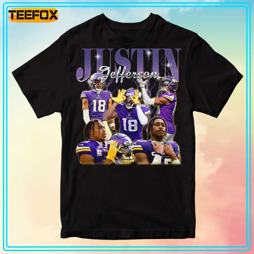 Justin Jefferson Football Rertro T-Shirt