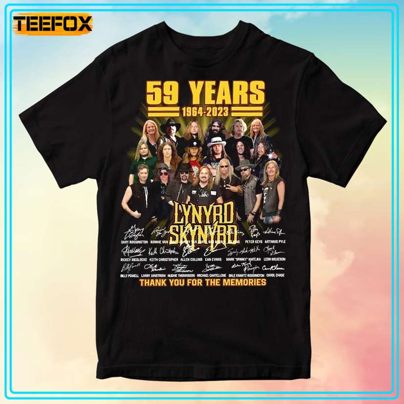 Lynyrd Skynyrd 59 Years Anniversary 1964-2023 Memories T-Shirt