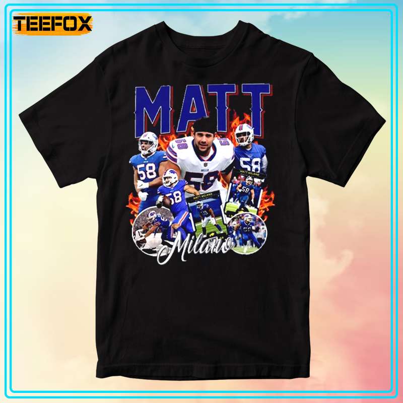 Matt Milano American Football Short-Sleeve T-Shirt