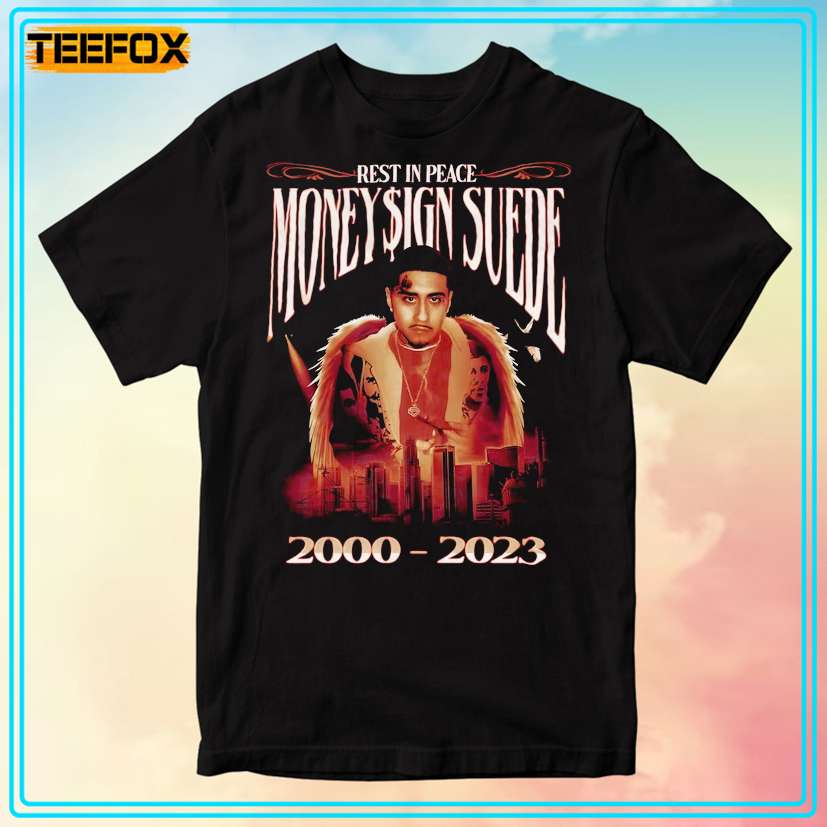 Money Sign Suede Rest In Peace T-Shirt