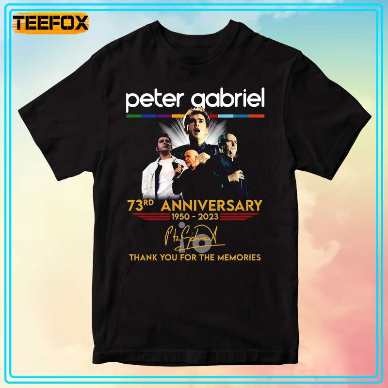 Peter Gabriel 73rd Anniversary 1950-2023 Signature Short-Sleeve T-Shirt