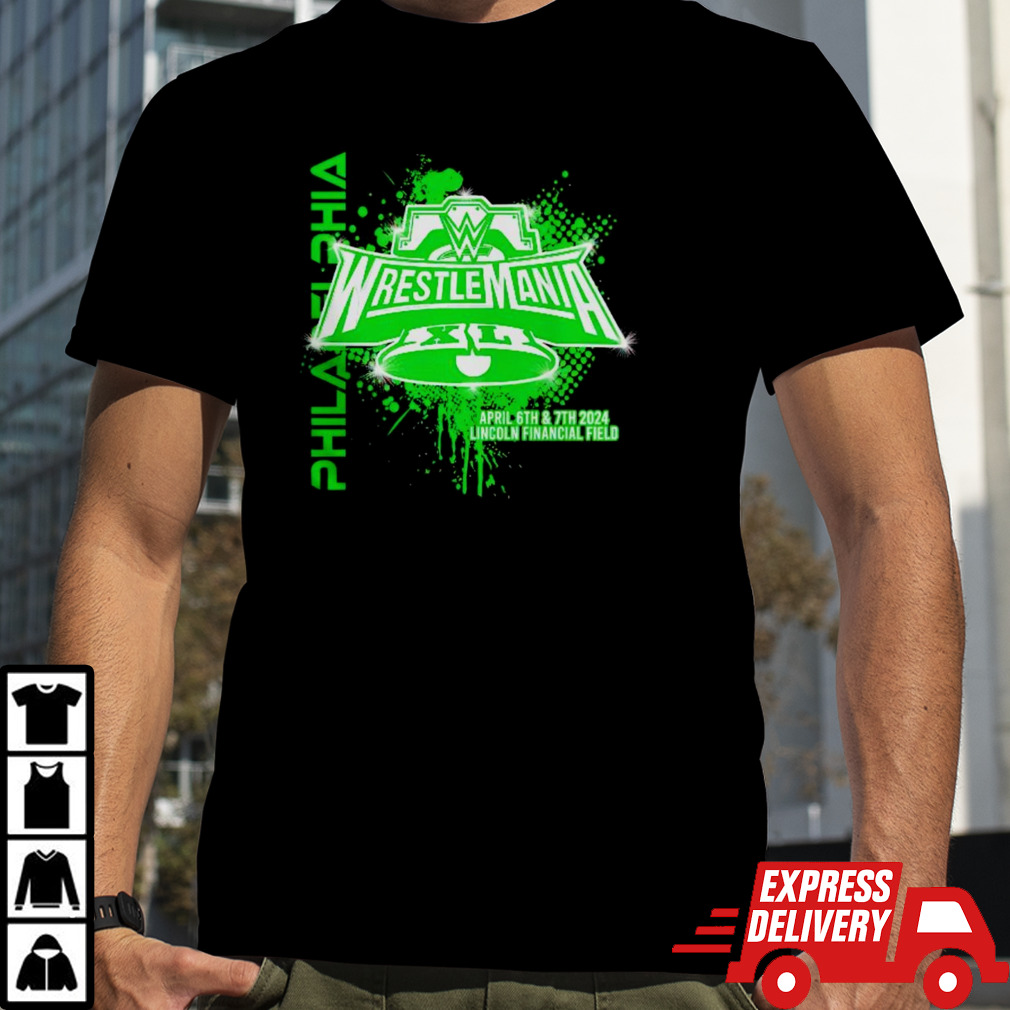 Philadelphia Wrestlemania april 6th and 7th 2024 Lincoln financial field shirt