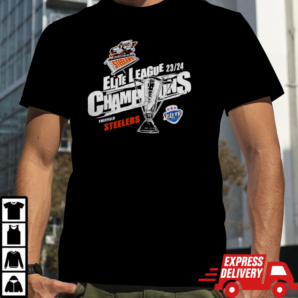 Sheffield Steelers Shop Elite League Champions 2024 T-shirt