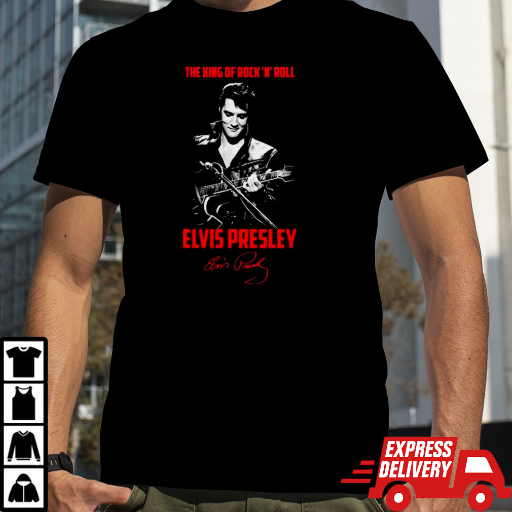 The King Of Rock N Roll Elvis Presley Signature 1935-1977 Thank You For The Memories Shirt