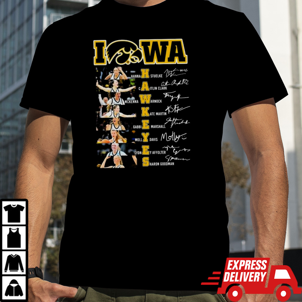 Iowa Hawkeyes Team Players 2024 Signatures Shirt