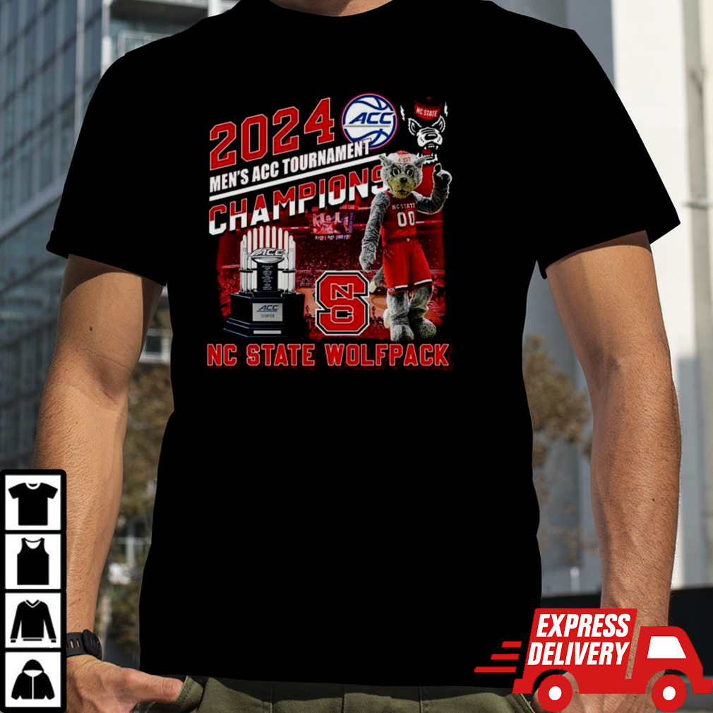 Nc State Wolfpack Mascot 2024 Men’s ACC Tournament Champions Shirt