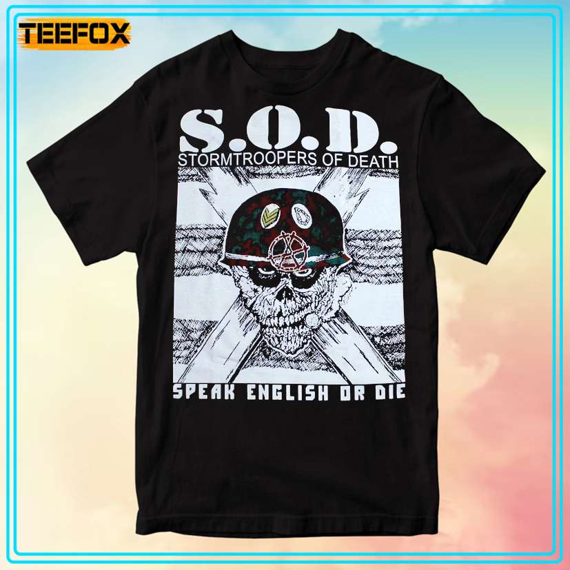 SOD Stormtroopers of Death Speak English or Die T-Shirt