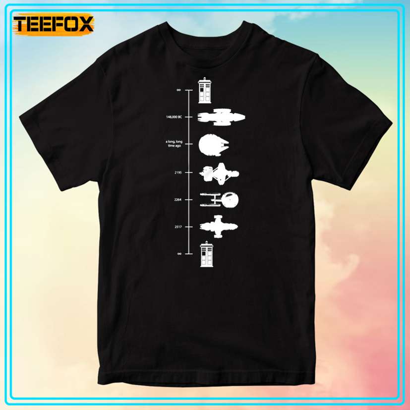 Sci-Fi Spaceship Timeline T-Shirt