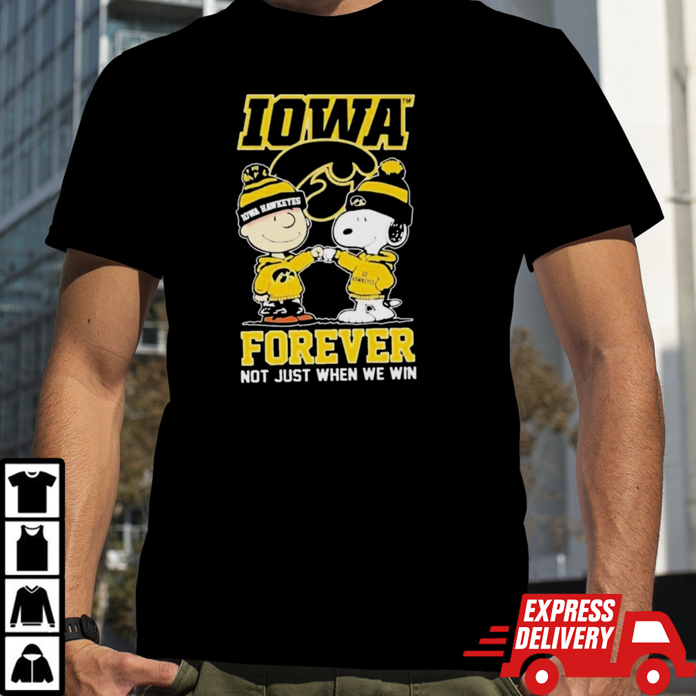 Snoopy And Charlie Brown Iowa Hawkeyes National Championship On Car Forever Not Just When We Win Shirt