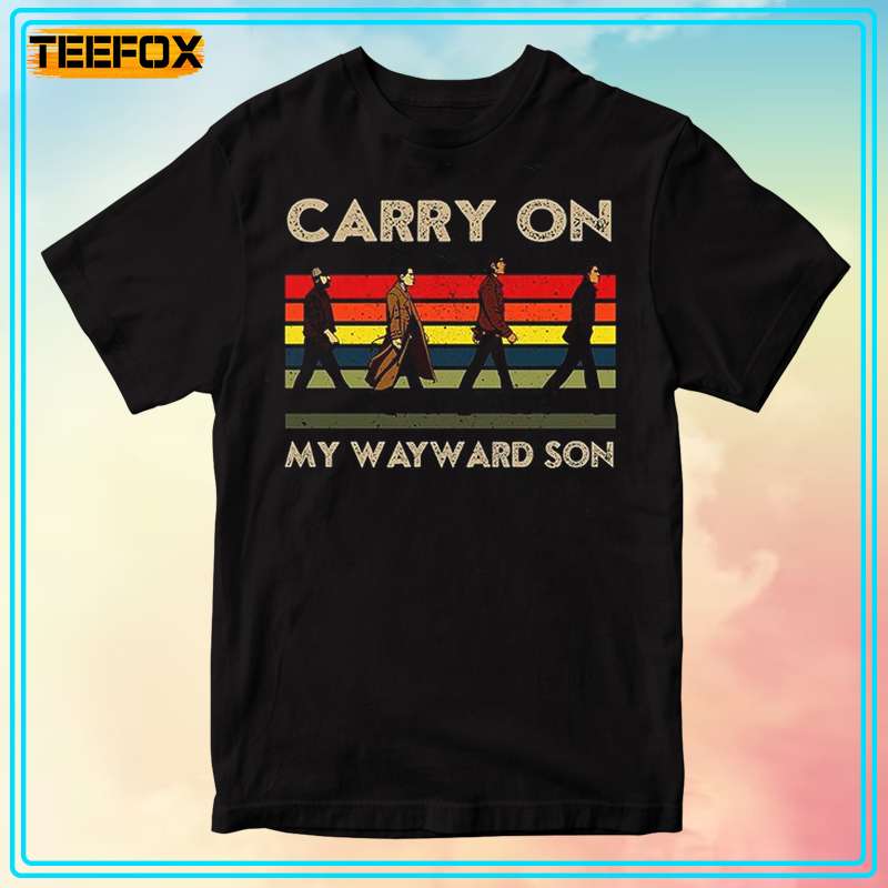 Supernatural Carry On My Wayward Son Abbey Road Supernatural Short-Sleeve T-Shirt