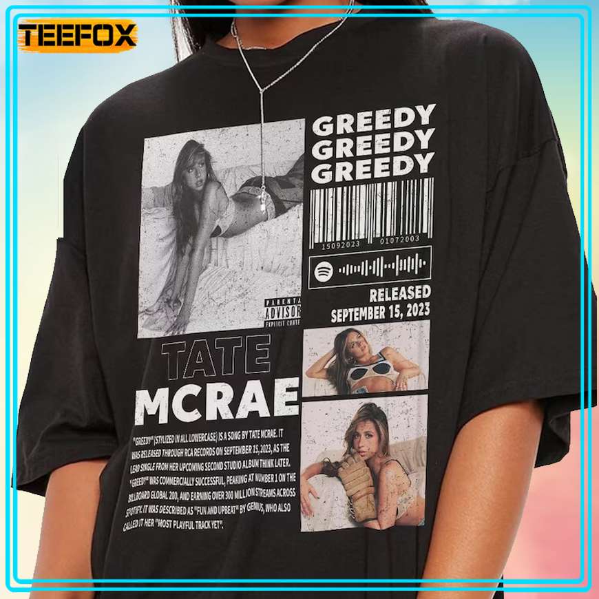 Tate McRae Greedy Album T-Shirt