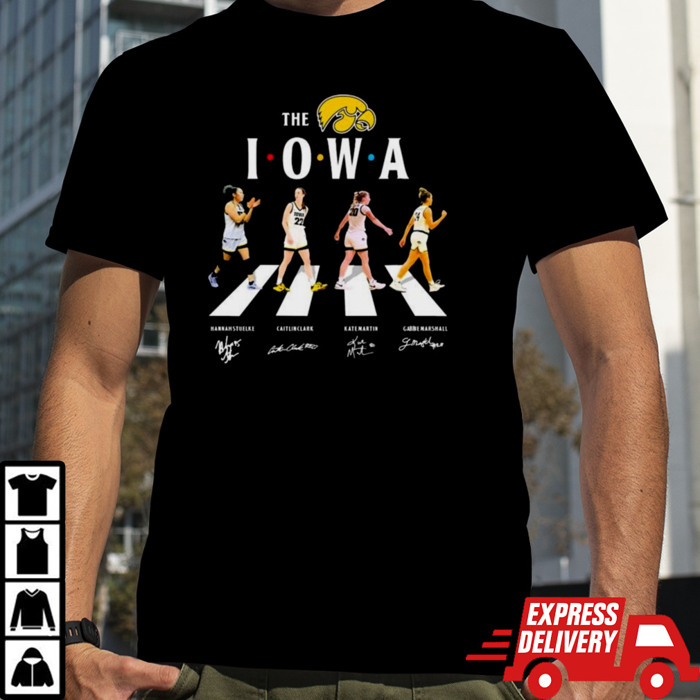 The Iowa Women’s Basketball Abbey Road 2024 Signatures Shirt